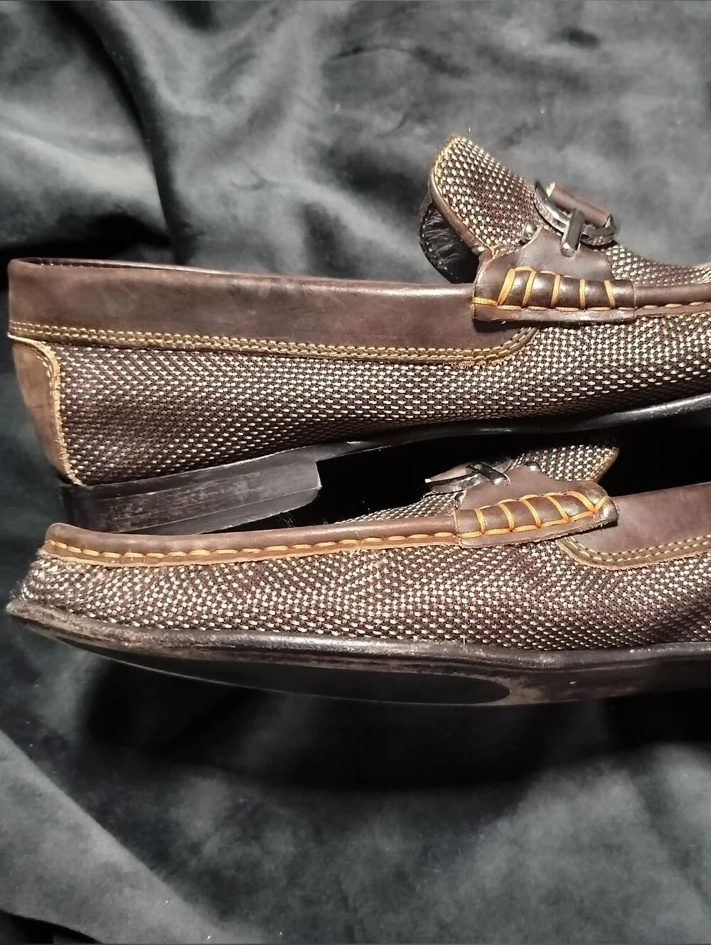 EUC Designer Donald J. Pliner Brown Slip-On Leather Loafers Made In Italy - 10.5